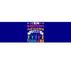 I Run Marathons Just Ding Chase Teacher Mom Gift Bumper Sticker