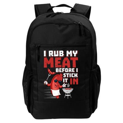 I Rub My Meat Before I Stick It In Design Summer BBQ Theme Backpack