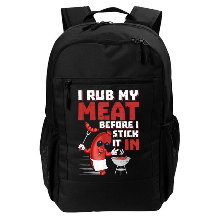 I Rub My Meat Before I Stick It In Design Summer BBQ Theme Backpack