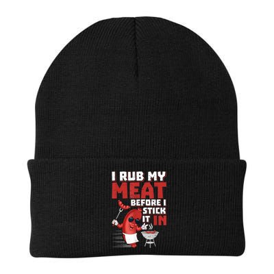 I Rub My Meat Before I Stick It In Design Summer BBQ Theme Beanie