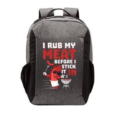 I Rub My Meat Before I Stick It In Design Summer BBQ Theme Vector Backpack