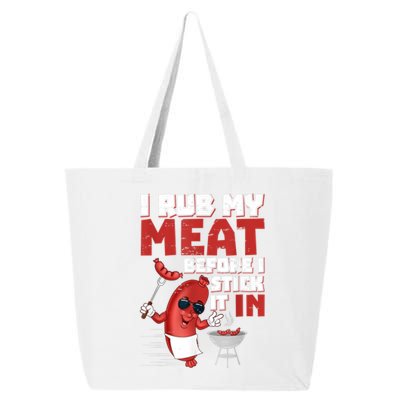 I Rub My Meat Before I Stick It In Design Summer BBQ Theme 25L Jumbo Tote