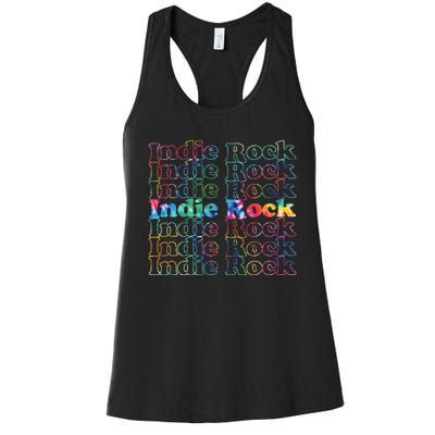 Indie Rock Music Tie Dye Women's Racerback Tank