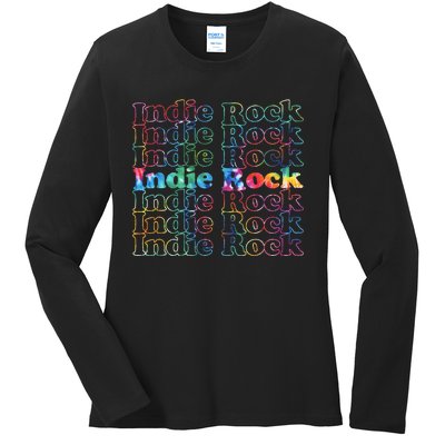 Indie Rock Music Tie Dye Ladies Long Sleeve Shirt