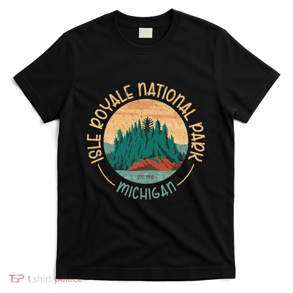 Isle Royale Michigan National Park Moose Sillhouete T-Shirt