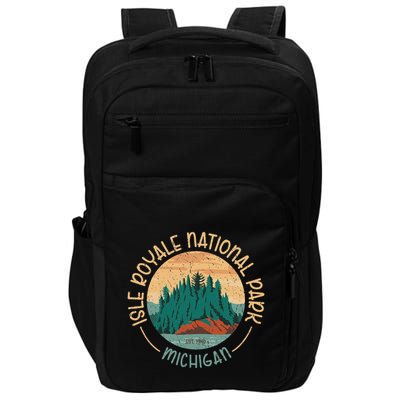 Isle Royale Michigan National Park Moose Sillhouete Impact Tech Backpack