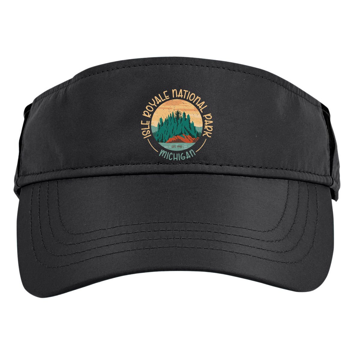 Isle Royale Michigan National Park Moose Sillhouete Adult Drive Performance Visor