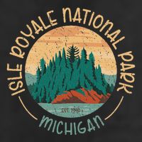 Isle Royale Michigan National Park Moose Sillhouete Adult Drive Performance Visor