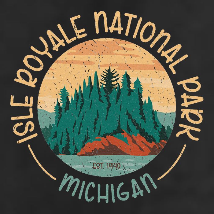 Isle Royale Michigan National Park Moose Sillhouete Adult Drive Performance Visor