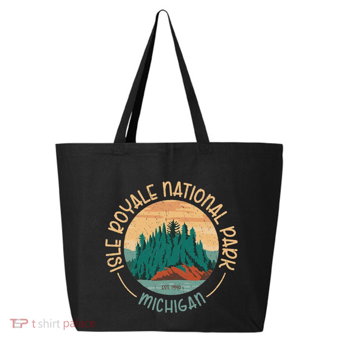Isle Royale Michigan National Park Moose Sillhouete 25L Jumbo Tote