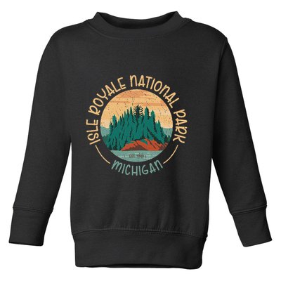 Isle Royale Michigan National Park Moose Sillhouete Toddler Sweatshirt
