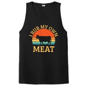 I Rub My Own Meat Funny Cooking BBQ Chef PosiCharge Competitor Tank