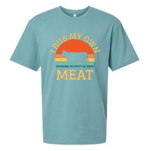 I Rub My Own Meat Funny Cooking BBQ Chef Sueded Cloud Jersey T-Shirt