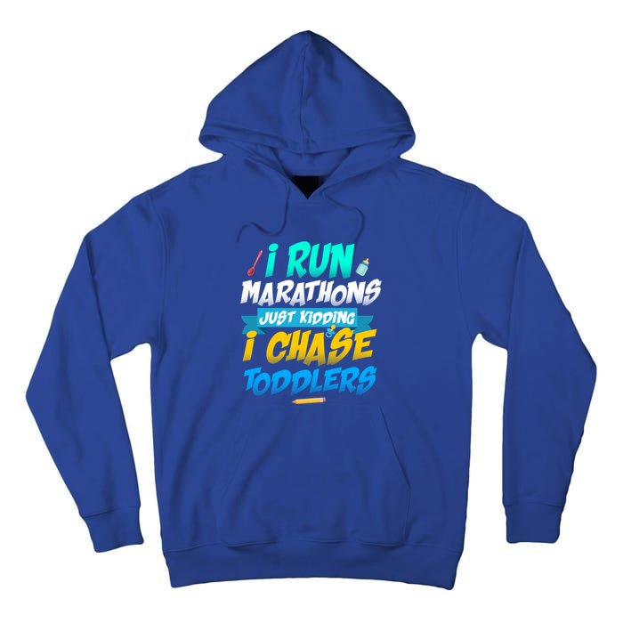 I Run Marathons Just Ding I Chase Sitter Meaningful Gift Tall Hoodie