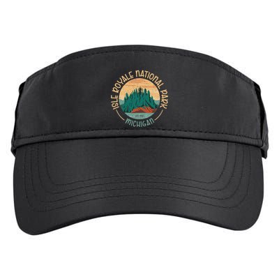 Isle Royale Michigan National Park Moose Sillhouete Adult Drive Performance Visor