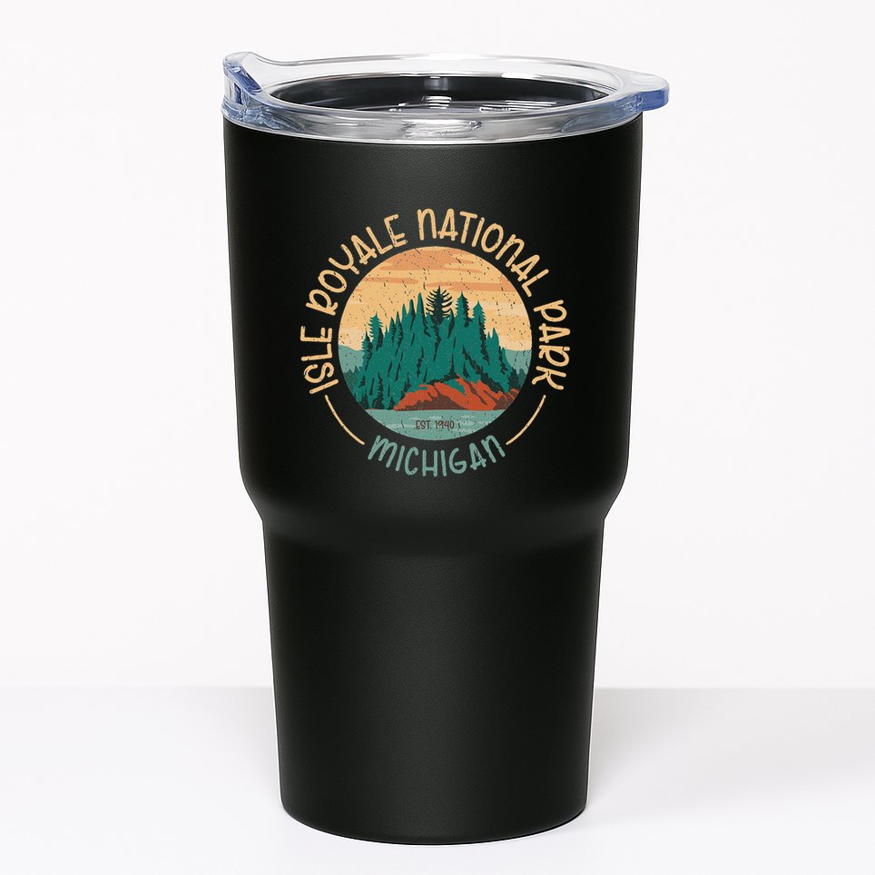 Isle Royale Michigan National Park Moose Sillhouete Tumbler