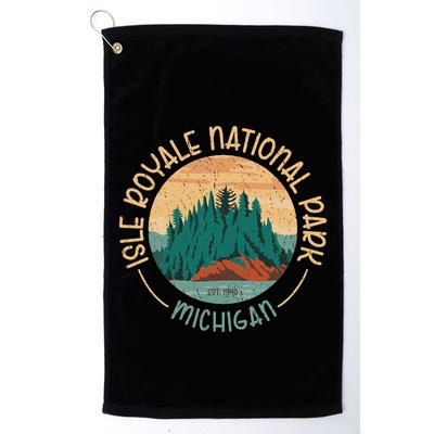 Isle Royale Michigan National Park Moose Sillhouete Golf Towel