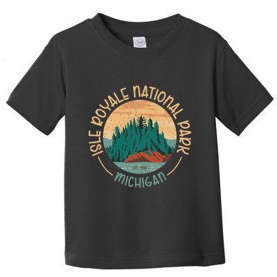 Isle Royale Michigan National Park Moose Sillhouete Toddler T-Shirt