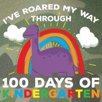 I've Roared My Way Through 100 Days Of Kindergarten Funny Gift Legacy Tie Dye Trucker Hat