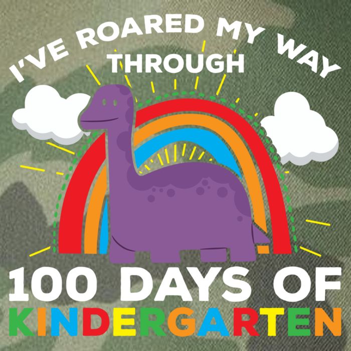 I've Roared My Way Through 100 Days Of Kindergarten Funny Gift Legacy Tie Dye Trucker Hat