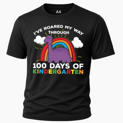 I've Roared My Way Through 100 Days Of Kindergarten Funny Gift Performance Shirt