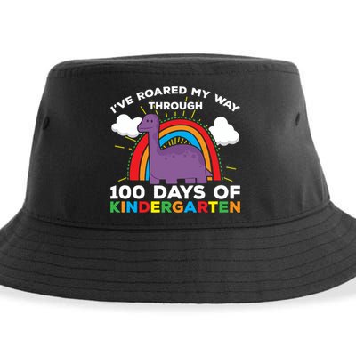I've Roared My Way Through 100 Days Of Kindergarten Funny Gift Sustainable Bucket Hat
