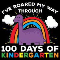 I've Roared My Way Through 100 Days Of Kindergarten Funny Gift Sustainable Bucket Hat