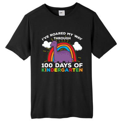 I've Roared My Way Through 100 Days Of Kindergarten Funny Gift Tall Fusion ChromaSoft Performance T-Shirt