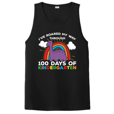 I've Roared My Way Through 100 Days Of Kindergarten Funny Gift PosiCharge Competitor Tank