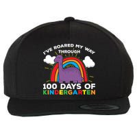I've Roared My Way Through 100 Days Of Kindergarten Funny Gift Wool Snapback Cap