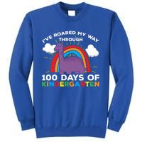 I've Roared My Way Through 100 Days Of Kindergarten Funny Gift Sweatshirt