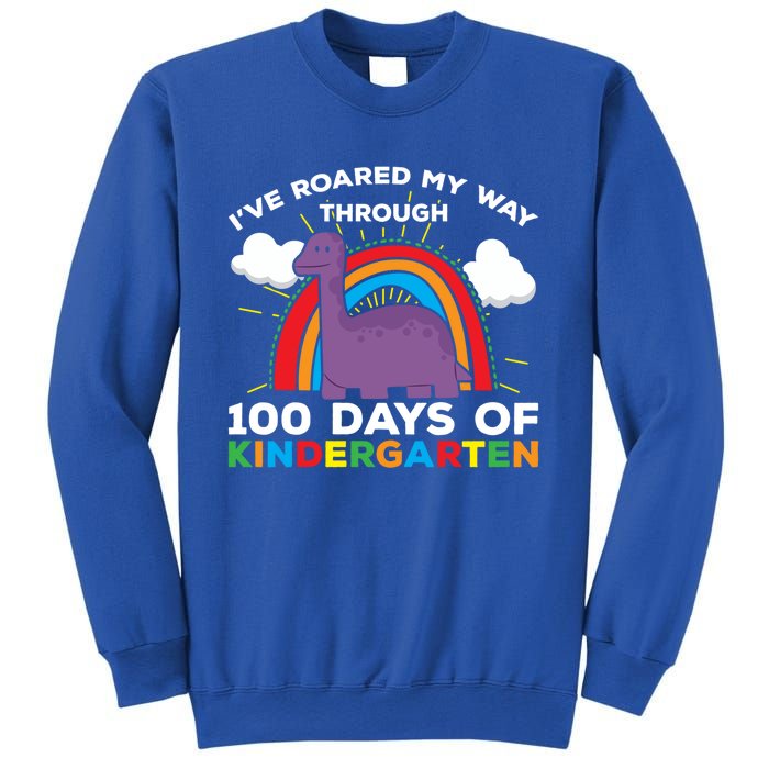 I've Roared My Way Through 100 Days Of Kindergarten Funny Gift Sweatshirt