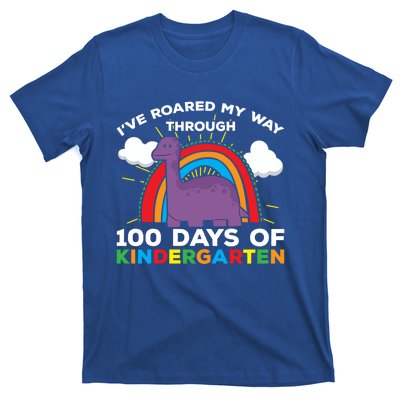 I've Roared My Way Through 100 Days Of Kindergarten Funny Gift T-Shirt