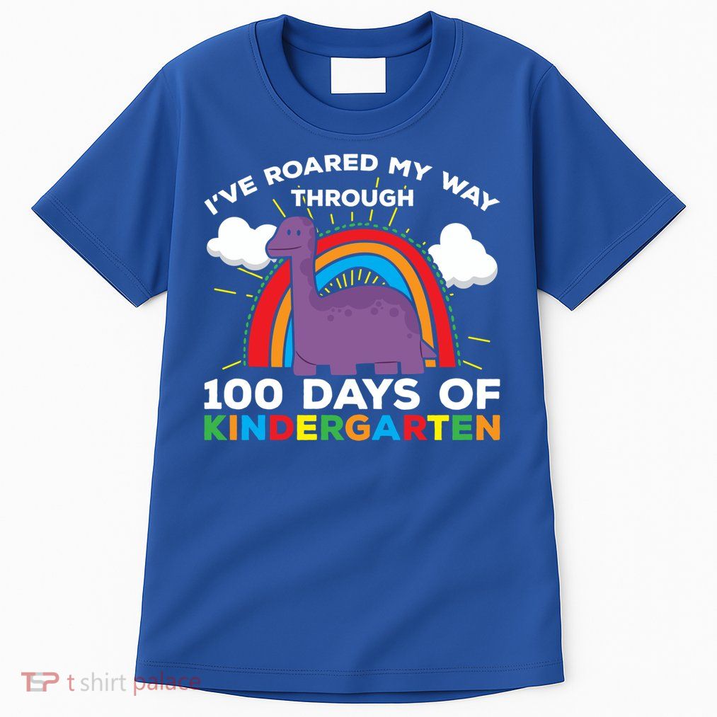 I've Roared My Way Through 100 Days Of Kindergarten Funny Gift Tall T-Shirt