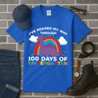I've Roared My Way Through 100 Days Of Kindergarten Funny Gift Tall T-Shirt