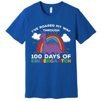 I've Roared My Way Through 100 Days Of Kindergarten Funny Gift Premium T-Shirt