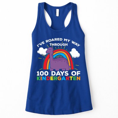 I've Roared My Way Through 100 Days Of Kindergarten Funny Gift Womens Tank Top