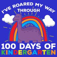 I've Roared My Way Through 100 Days Of Kindergarten Funny Gift Visor