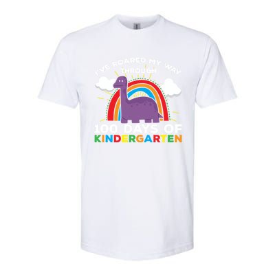 I've Roared My Way Through 100 Days Of Kindergarten Funny Gift Softstyle® CVC T-Shirt