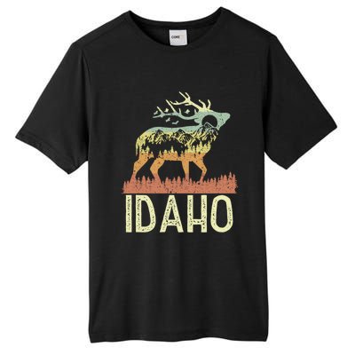 Idaho Retro Mountain Vintage Elk Hiking Gift Great Gift Tall Fusion ChromaSoft Performance T-Shirt