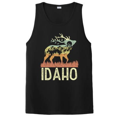 Idaho Retro Mountain Vintage Elk Hiking Gift Great Gift PosiCharge Competitor Tank