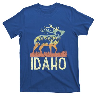 Idaho Retro Mountain Vintage Elk Hiking Gift Great Gift T-Shirt