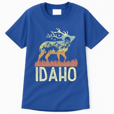 Idaho Retro Mountain Vintage Elk Hiking Gift Great Gift Tall T-Shirt