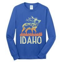 Idaho Retro Mountain Vintage Elk Hiking Gift Great Gift Tall Long Sleeve T-Shirt