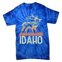 Idaho Retro Mountain Vintage Elk Hiking Gift Great Gift Tie-Dye T-Shirt