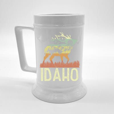 Idaho Retro Mountain Vintage Elk Hiking Gift Great Gift Beer Stein