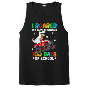 I Roared My Way Through 100 Days Of School Dinosaur Smarter Gift PosiCharge Competitor Tank