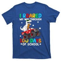 I Roared My Way Through 100 Days Of School Dinosaur Smarter Gift T-Shirt