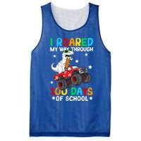 I Roared My Way Through 100 Days Of School Dinosaur Smarter Gift Mesh Reversible Basketball Jersey Tank