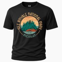 Isle Royale Michigan National Park Moose Sillhouete Cooling Performance Crew T-Shirt